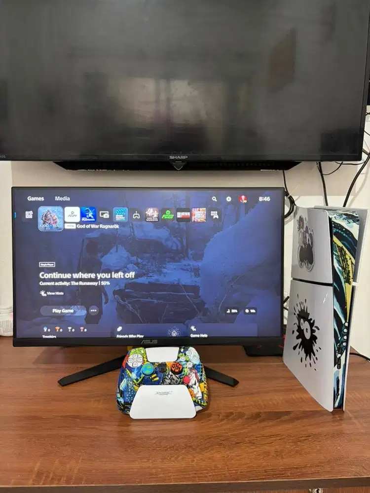 PS5 Slim 1TB full game + monitor asus tuf 180hz