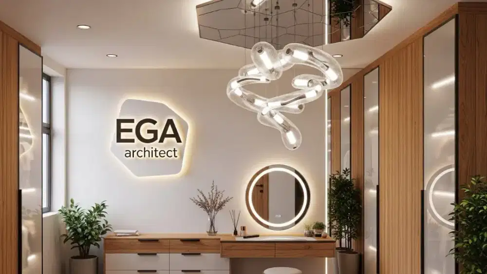 Backdrop tv interior jasa arsitek Enggal