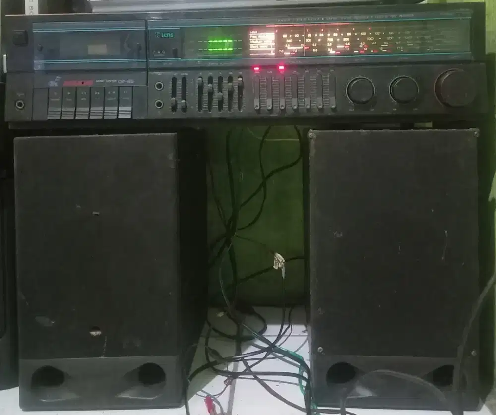 Tape deck TENS OP 45 normal klasik lawas jadul plus speaker