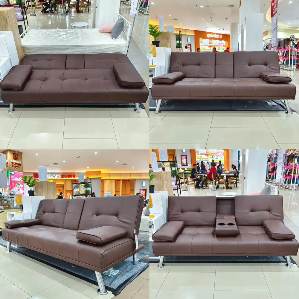 sofabed klasik kulit sintetis