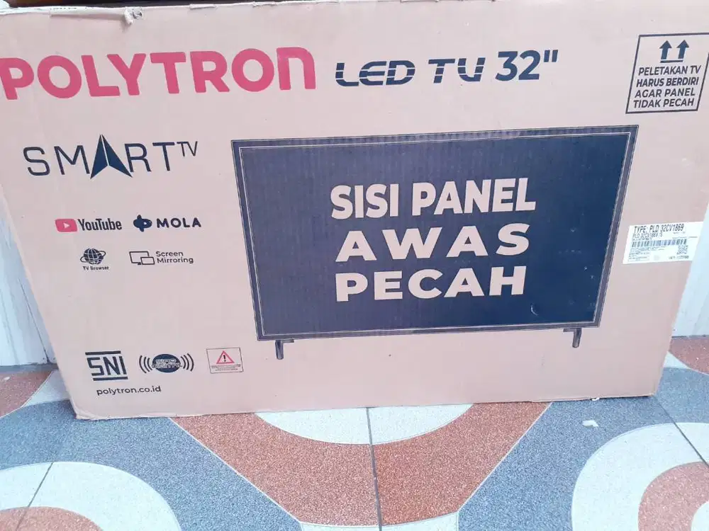 TV LED SMART POLYTRON 32IN DIGITAL TV KONDISI NORMAL YOUTUBE SEGEL