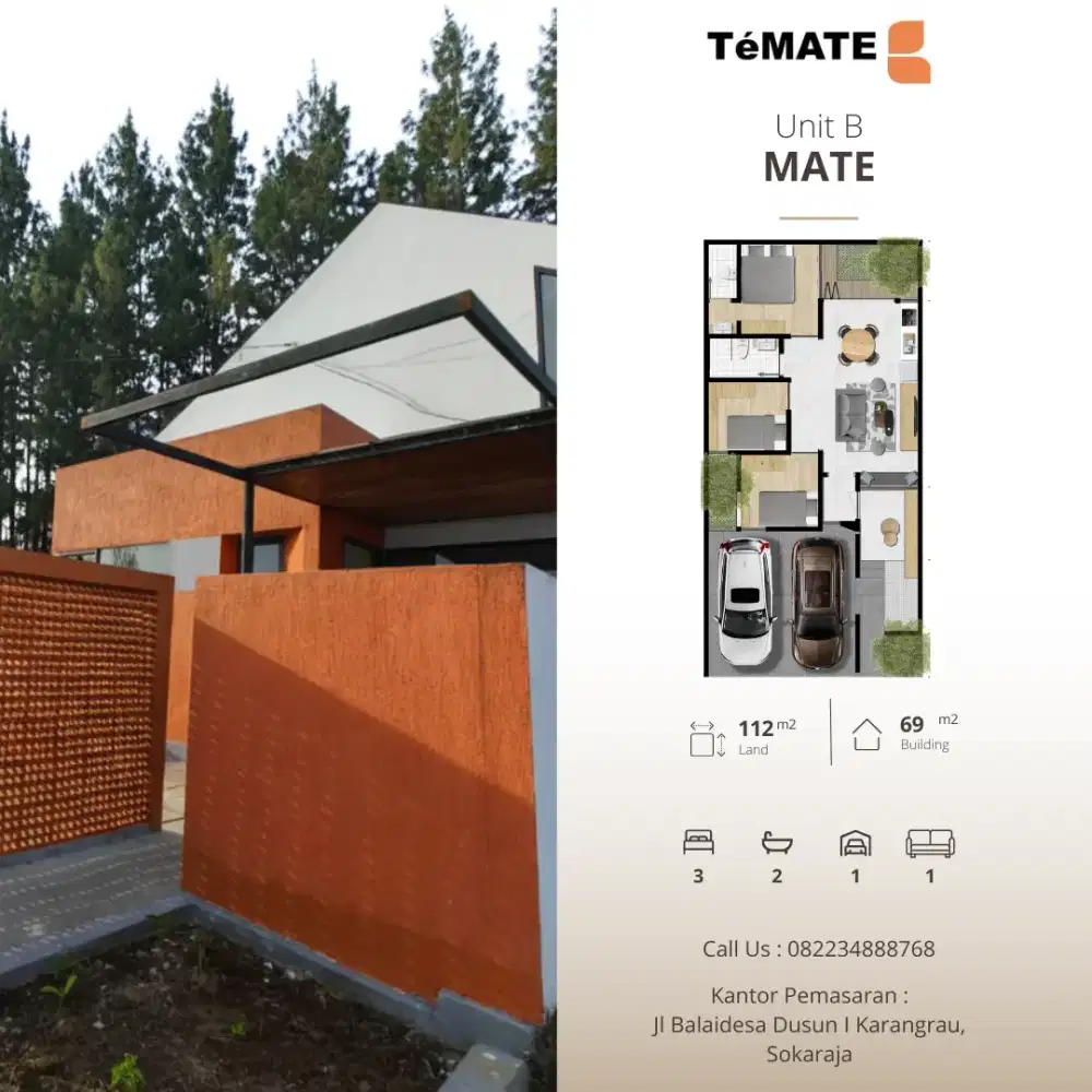 Rumah siap bangun Cluster TEMATE | Legal Lengkap