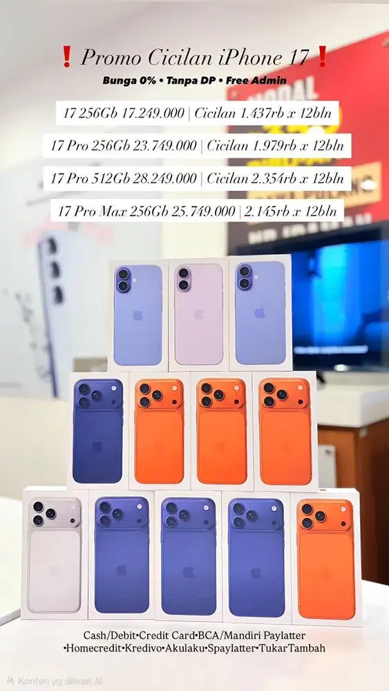 IPHONE 17 PRO DAN PROMAX ( PROMO CICILAN DAN TUKER TAMBAH )