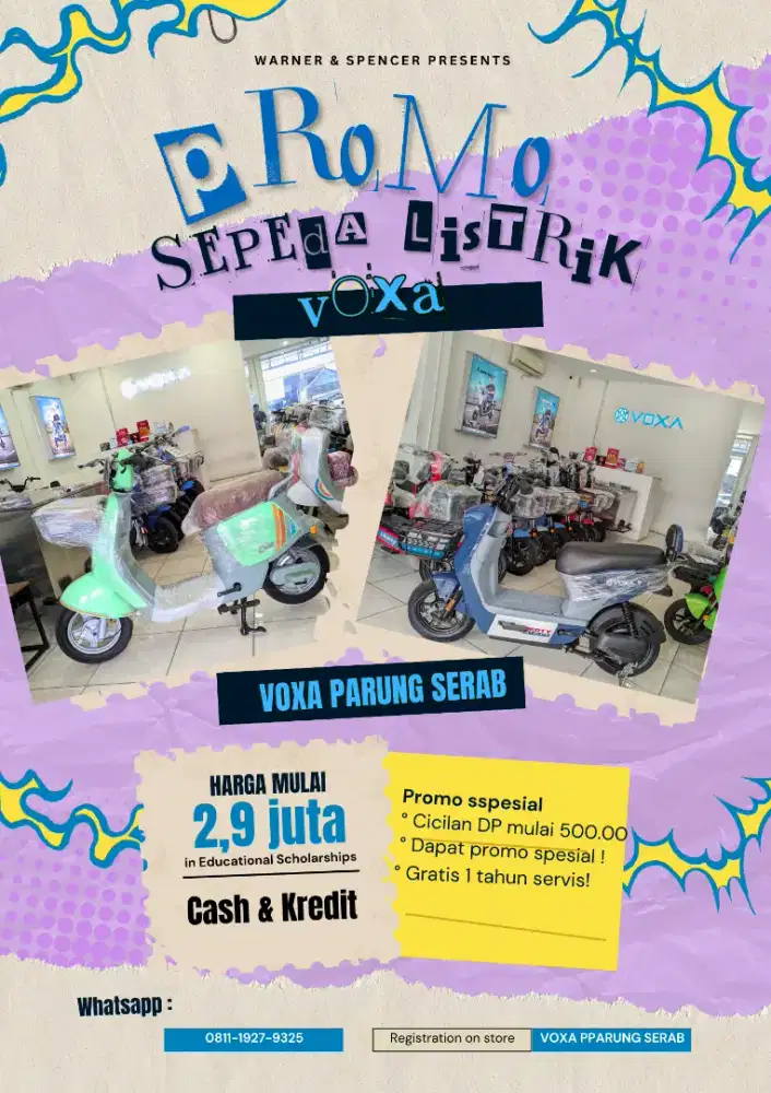 Sepeda listrik voxa terbaru