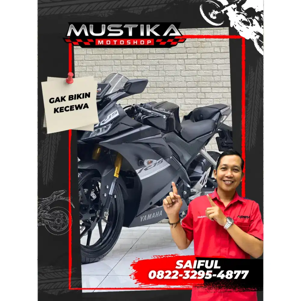 Perfect Condition!!Yamaha R15 V3 2021 Black Dp1.3jt Murah-Mustika