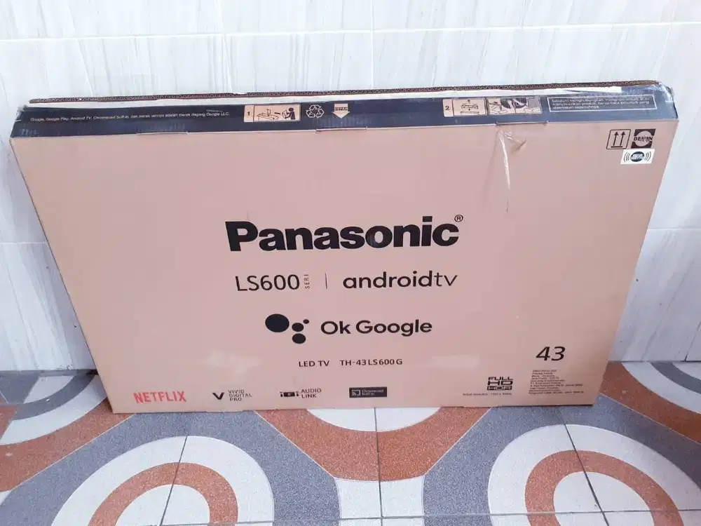 TV LED ANDROID PANASONIC 43IN DIGITAL YOUTUBE NETFLIK MULUS