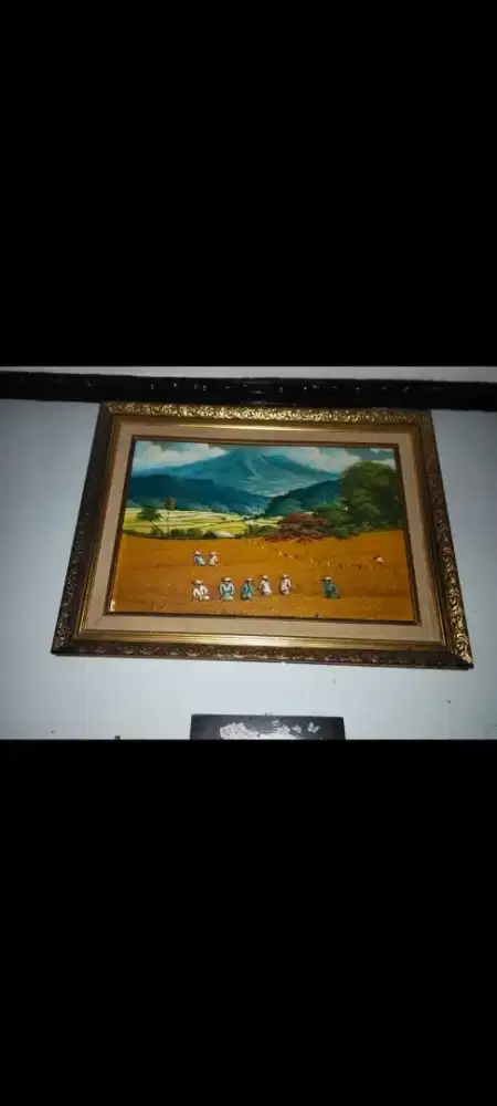 Lukisan canvas lawas