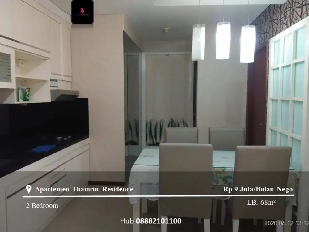 Disewakan Apartement Thamrin Residence 2BR Mid Floor Full Furnished
