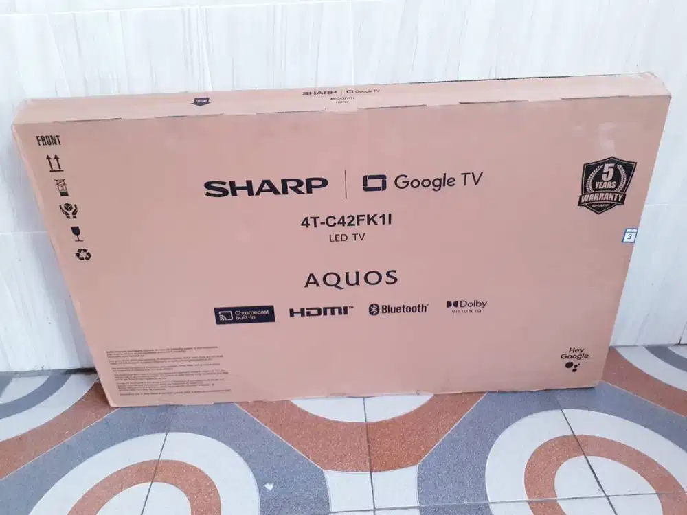 TV LED ANDROID Google TV Sharp 42in 4K UHD Youtube Netflik LIKENEW