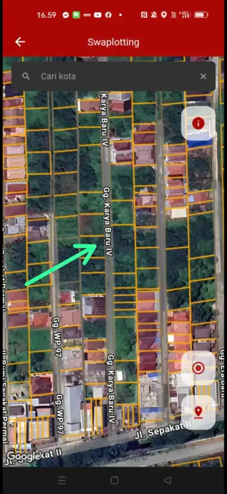 Tanah sepakat 2 untan gang karya baru 4 ukuran 20 x 20