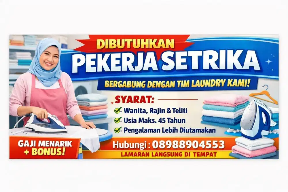 Lowongan pekerja laundry