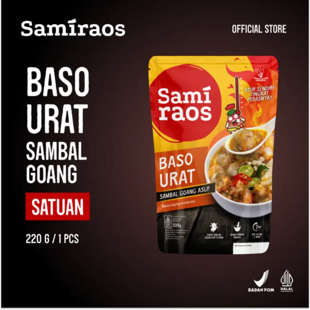 Sami Raos - Makanan Bakso Urat Sambal Goang Pedas