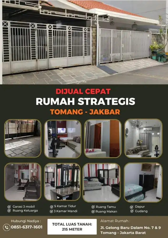 DIJUAL RUMAH STRATEGIS JAKARTA BARAT