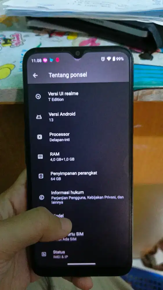 Realme c31 ram 4/64 gb warna hitam