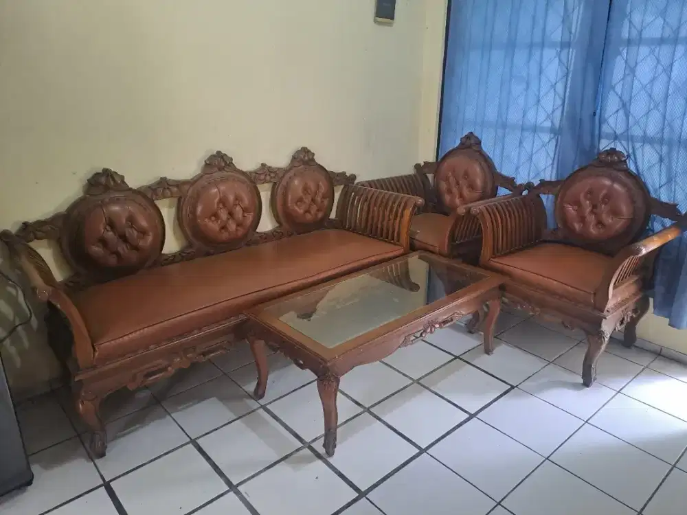 Jual kursi tamu 3 11 jati asli