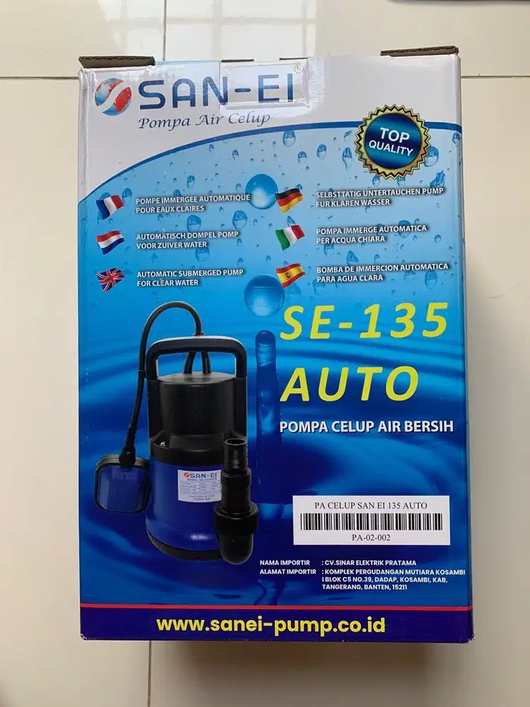 Jual murah cepat pompa celub baru 250w San-ei