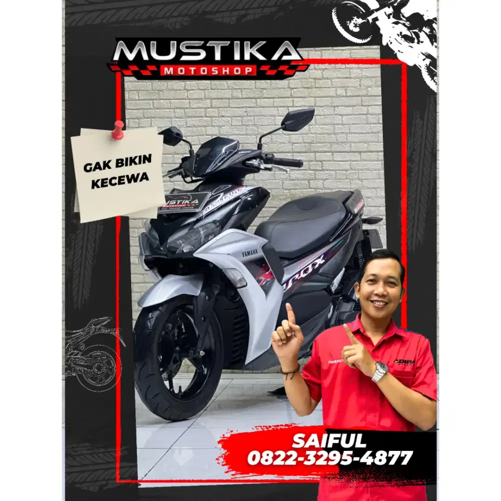 Odo 10rb Istimewa!!Yamaha Aerox 155cc 2023 Plat Jatim mulus-Mustika