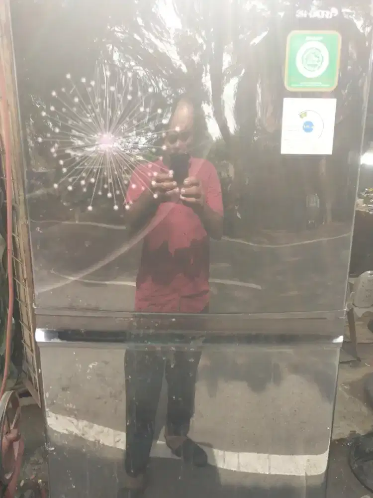 Jual kulkas sharp 2 pintu bekas