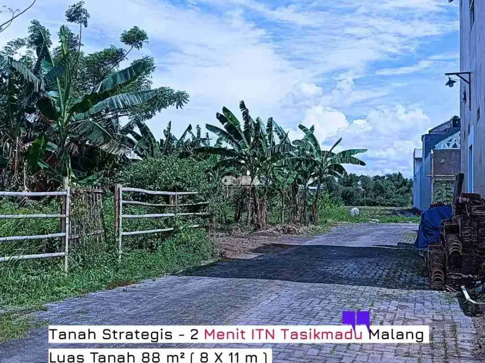 Tanah Siap Bangun Lokasi Strategis Hanya 3 Menit Kampus ITN Tasikmadu Malang
