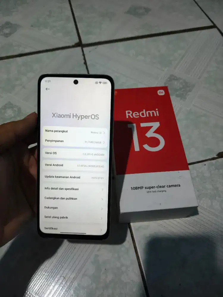 Redmi 13 Nfc ram 8/256 fullset orian nominus