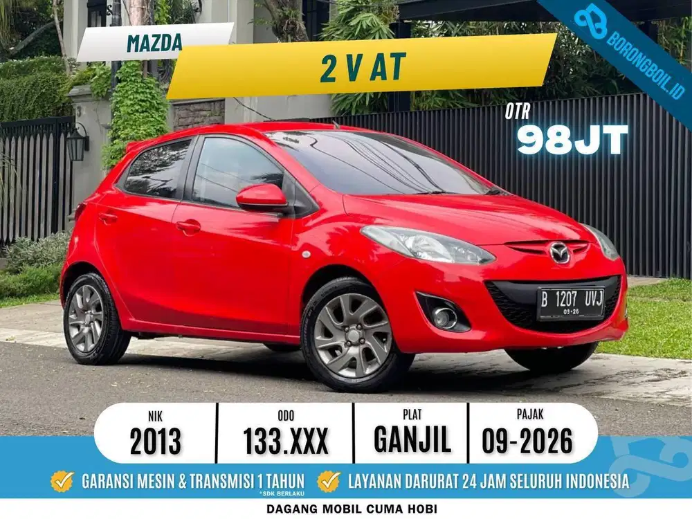 MAZDA 2 V MATIC 2013 MERAH SIAP PAKAI ISTIMEWA