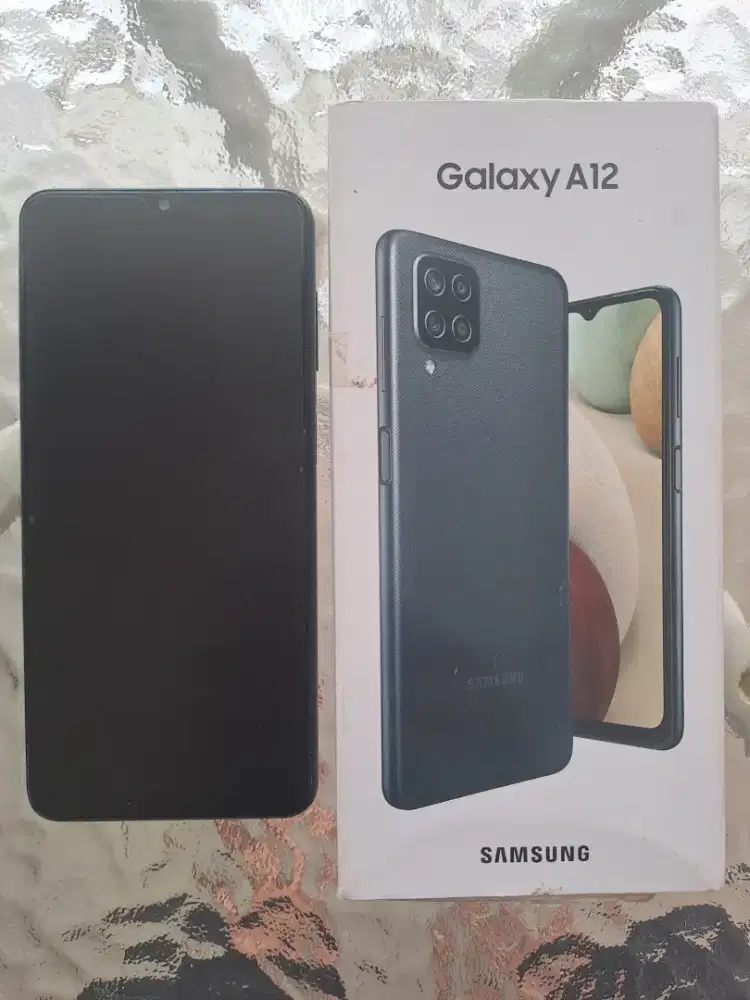 Samsung A12 hitam 6/128 garansi resmi
