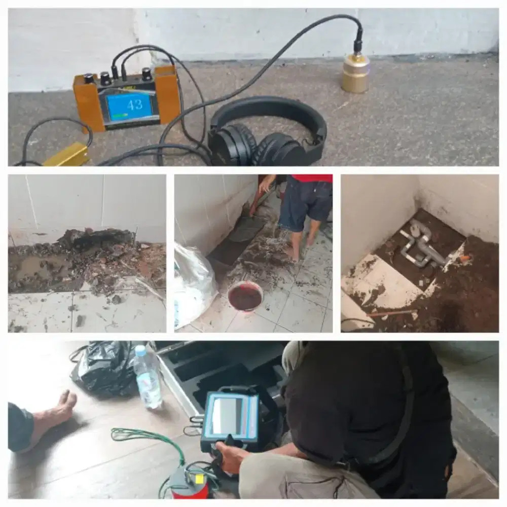 Jasa deteksi pipa bocor dalam bangunan, bawah tanah akurat 100%
