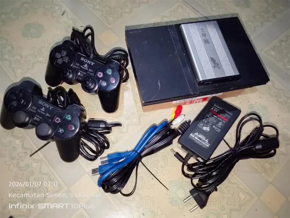 Ps2 slim HDD 16 games siap pakai