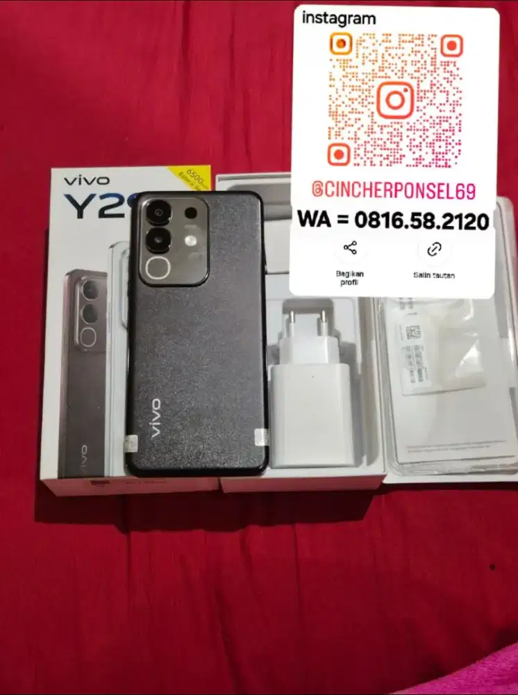 Jual hp bekas review Vivo Y29 ram 8/256 likenew super mulus