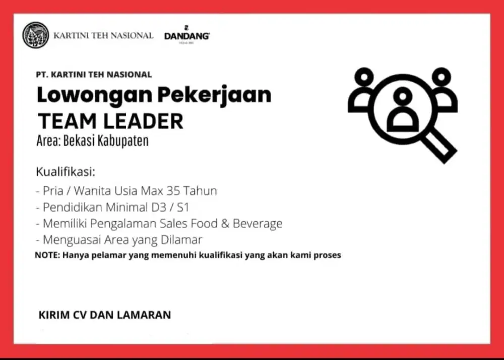 Lowongan kerja sales motoris dan team leader