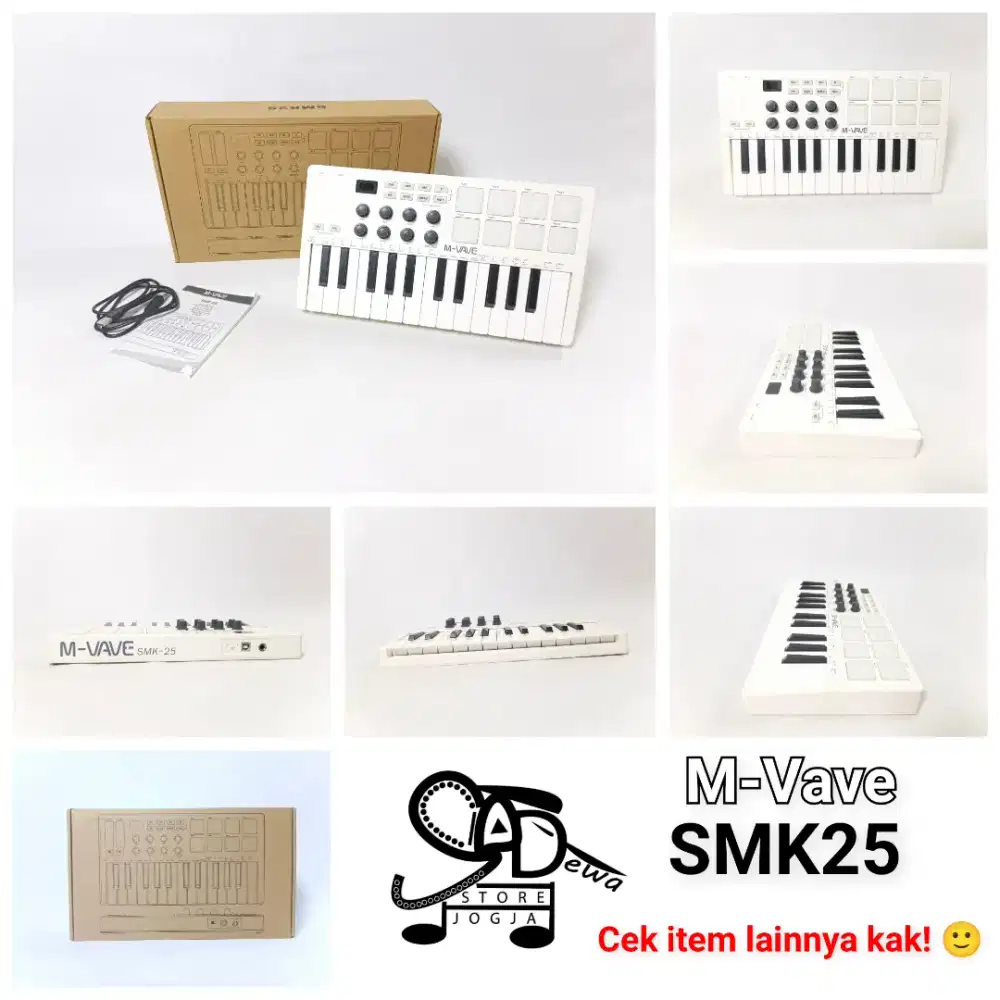 M VAVE SMK25 MIDI CONTROLLER M-VAVE SMK 25 CONTROLER KEYBOARD REKAMAN