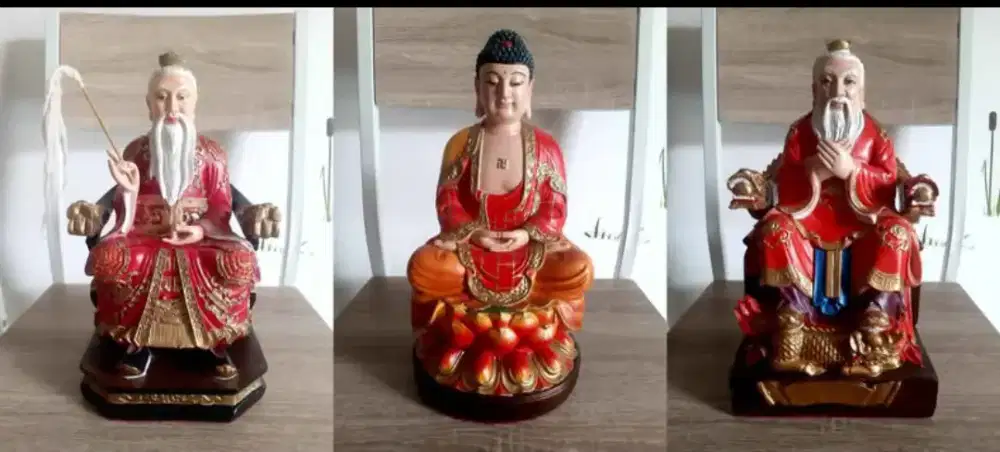 Patung Rupang Buddha 3 Dewa Ukuran Besar 3pcs 1set