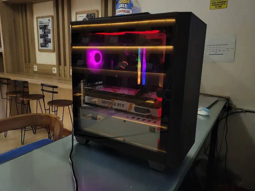 DIJUAL PC GAMING GAMEMAX AMD Ryzen 7 RAM 16GB SSD NVMe 512GB HDD 2TB