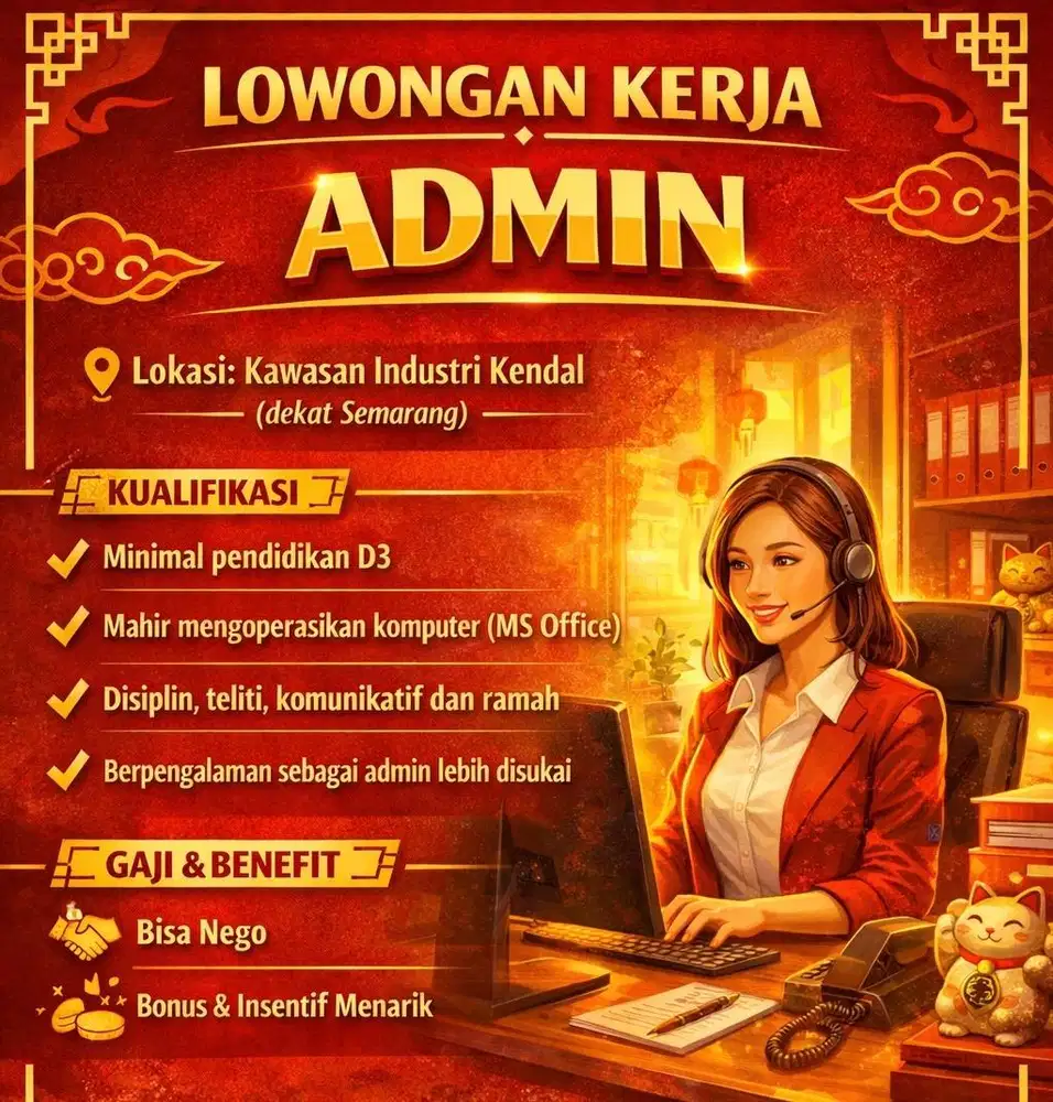 Dicari admin resto chinese food