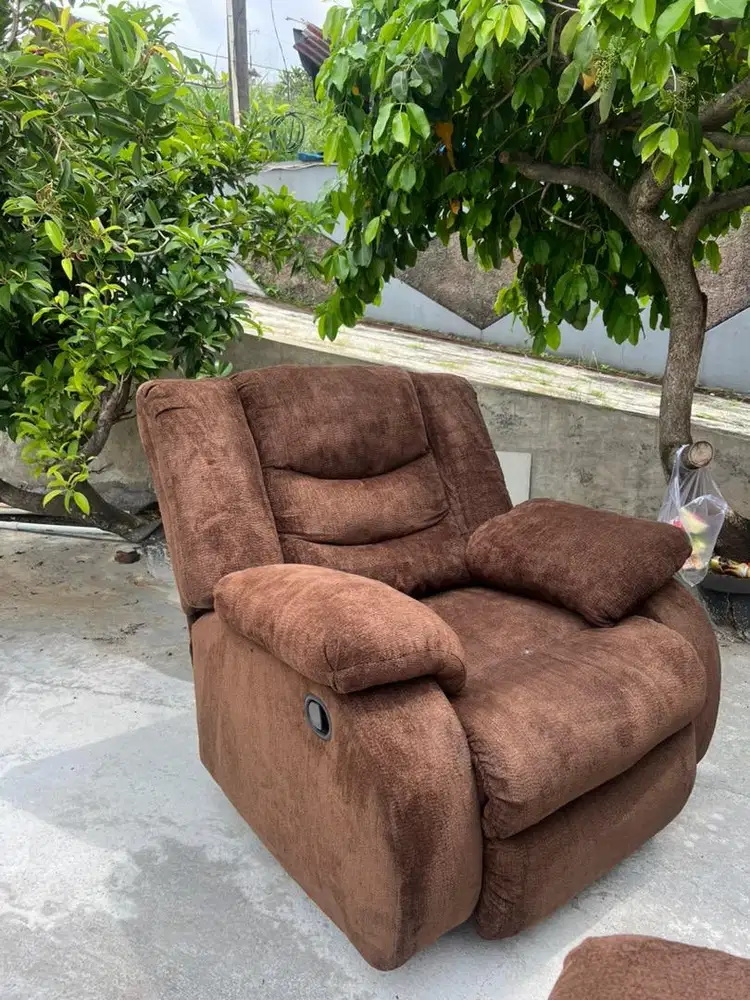 Sofa recliner fabric 1 seater - coklat