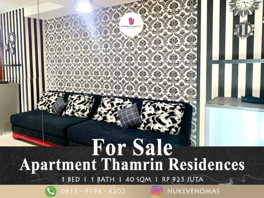 Dijual Apartemen Thamrin Residence 1 Bedroom Full Furnished