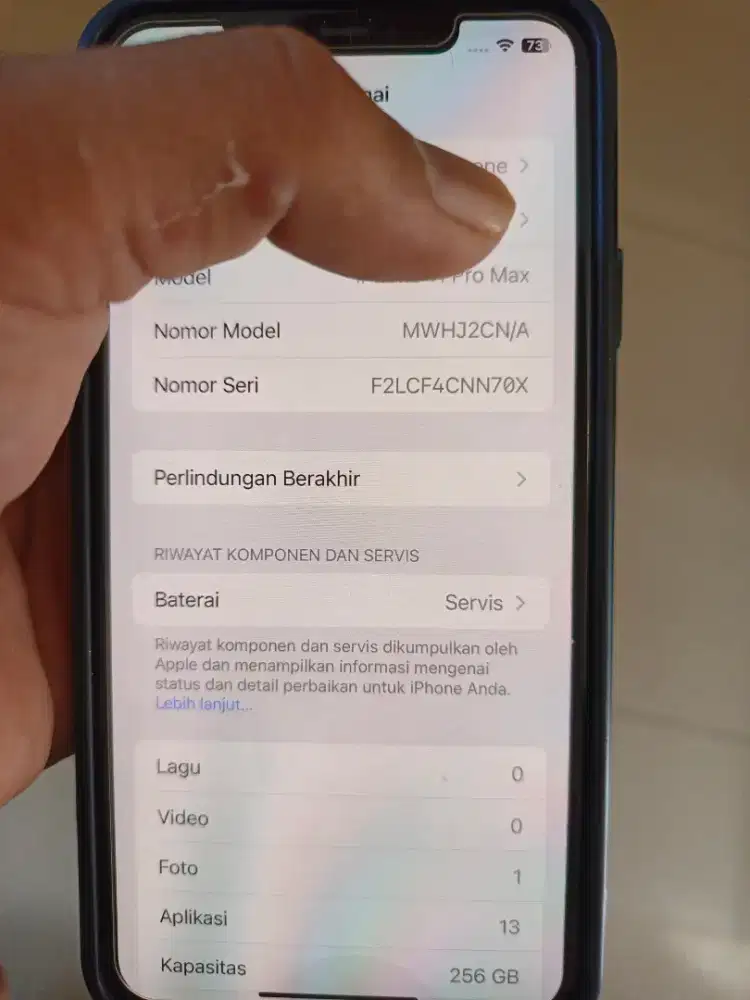 iphone 11 pro max 256 fullset mulus  inter