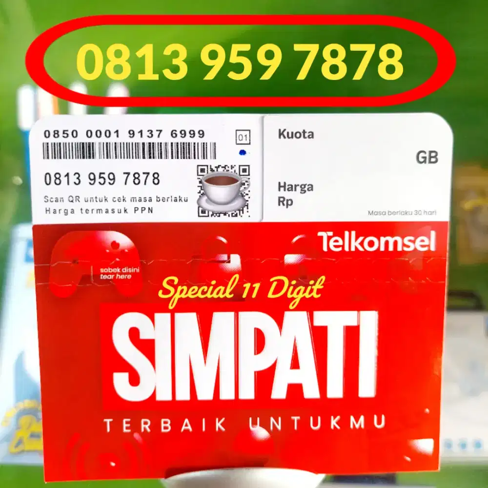 Nomor Cantik Simpati Spesial 11 Digit Reguler