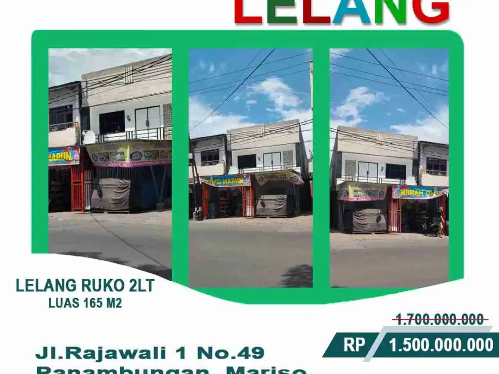 Jual Lelang Ruko Strategis