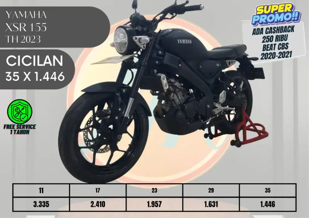 YAMAHA XSR 155 TH 2023 DP MURAH ANGS RINGAN PROSES KREDIT MUDAH CEPAT
