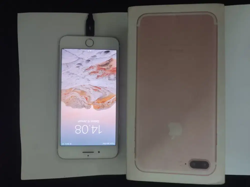 iPhone 7 plus all operator nominus 32gb pink gold cakep