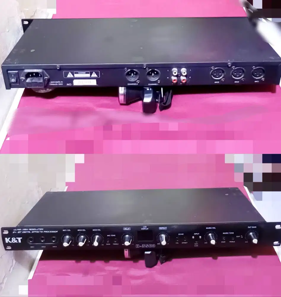 KARAOKE MIXER DIGITAL EFFECTS PROCESSOR 24 BIT K&T H-3500