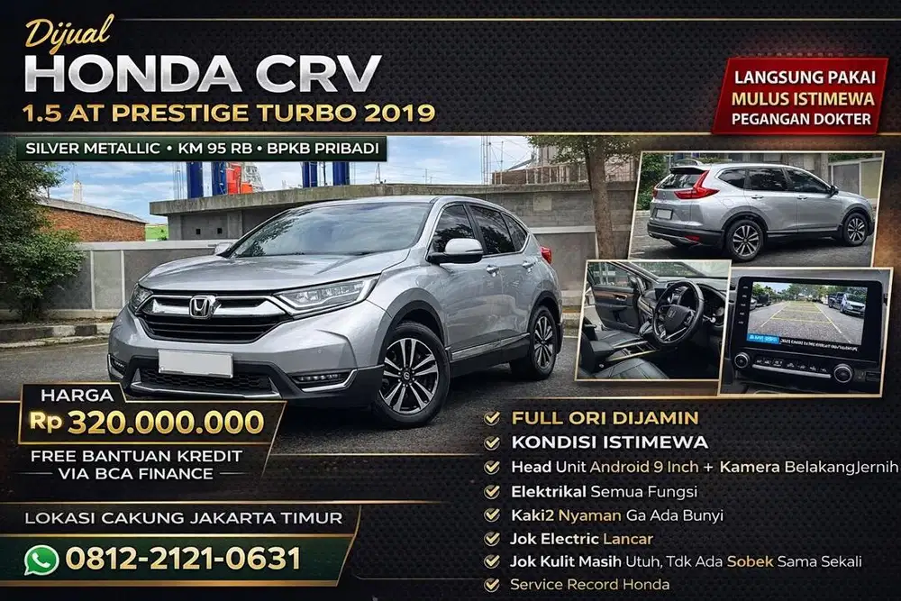 HONDA CRV 1.5 AT Prestige Turbo Tahun 2019