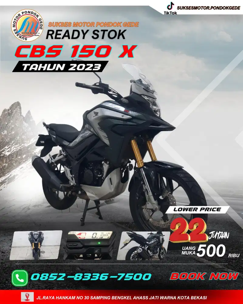 DP 500 RIBU HONDA CB 150 X TAHUN 2023 BERGARANSI
