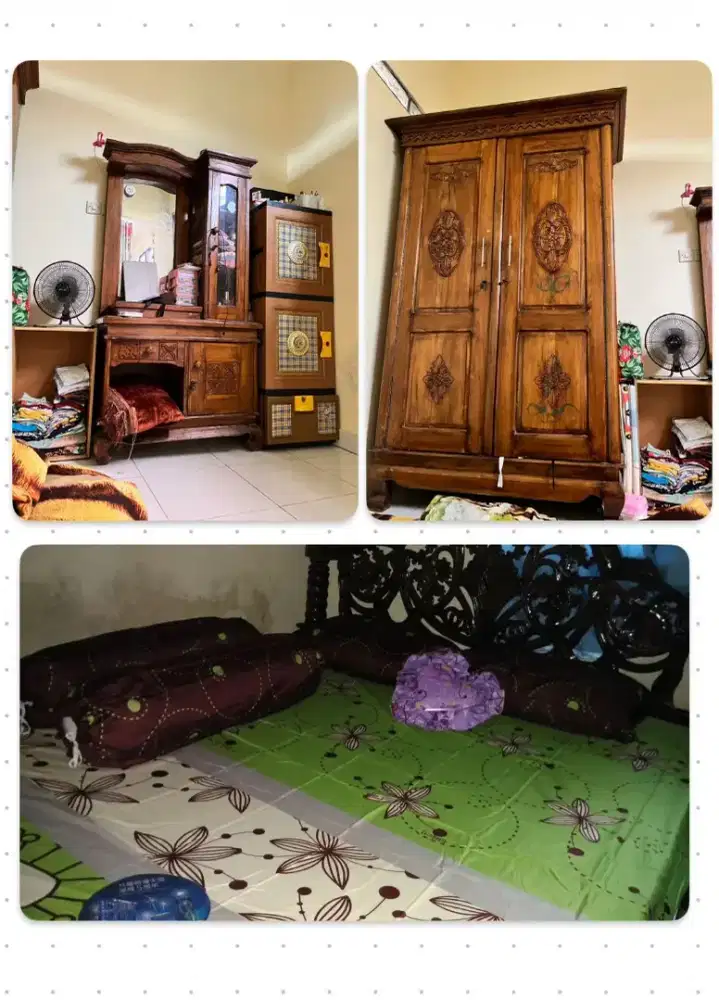 Jual 1 set dipan lemari dan meja rias