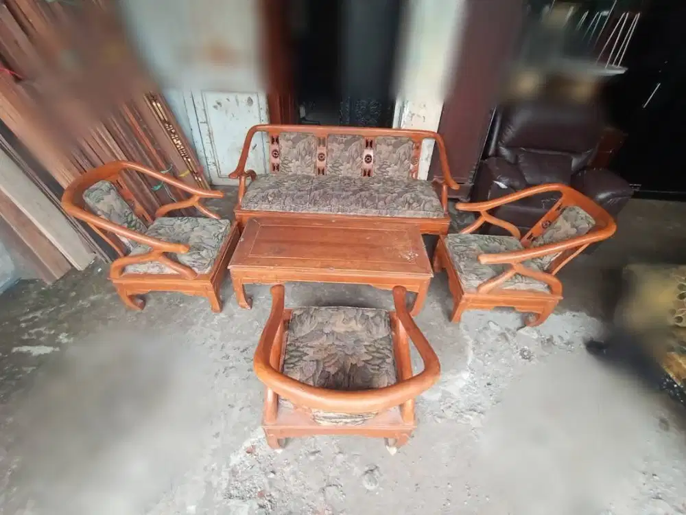 Kursi Tamu Jati 3.1.1.1+meja jok corak