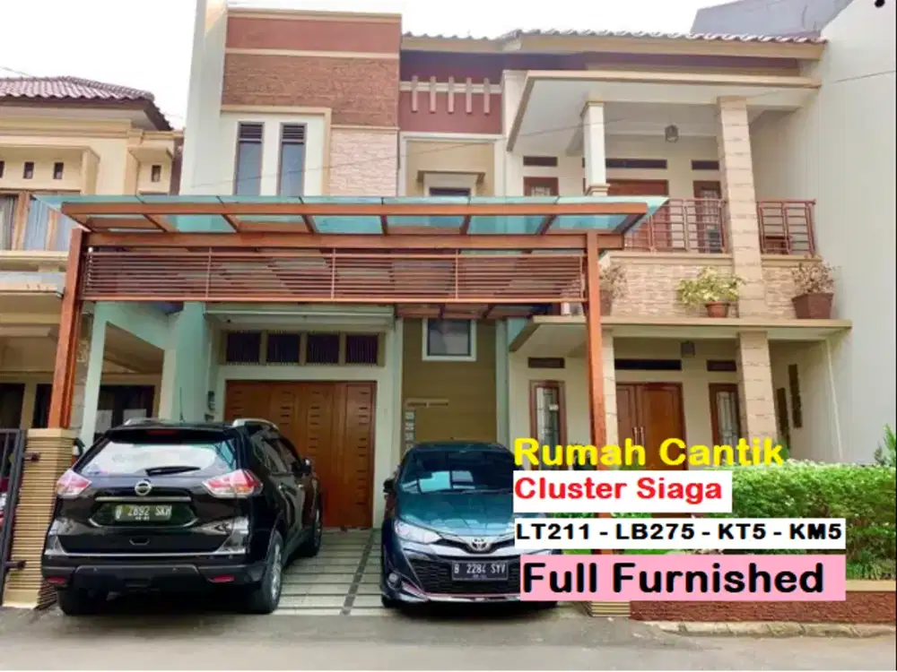 Rumah Cantik Full Furnished Dlm Cluster Siaga, Pejaten Barat, Pasar Minggu