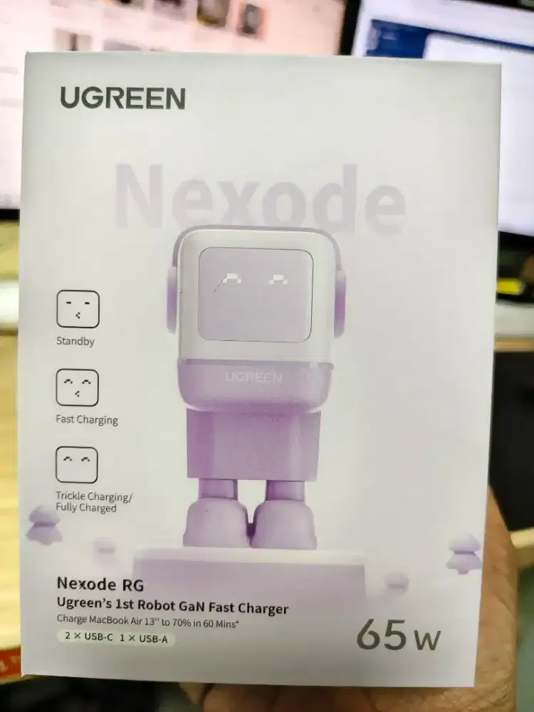 Charger Ugreen 65Watt 3Port Robot Nexode