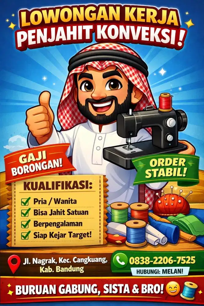 Loker jahit bandung