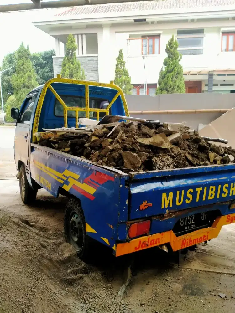 Jasa angkut & buang brangkal puing barangkal sampah daun prabotan dll